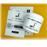 Shave cream packaging with yellow envelope on white background